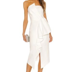 Elliatt Reception Dress in Ivory - strapless midi Bridal